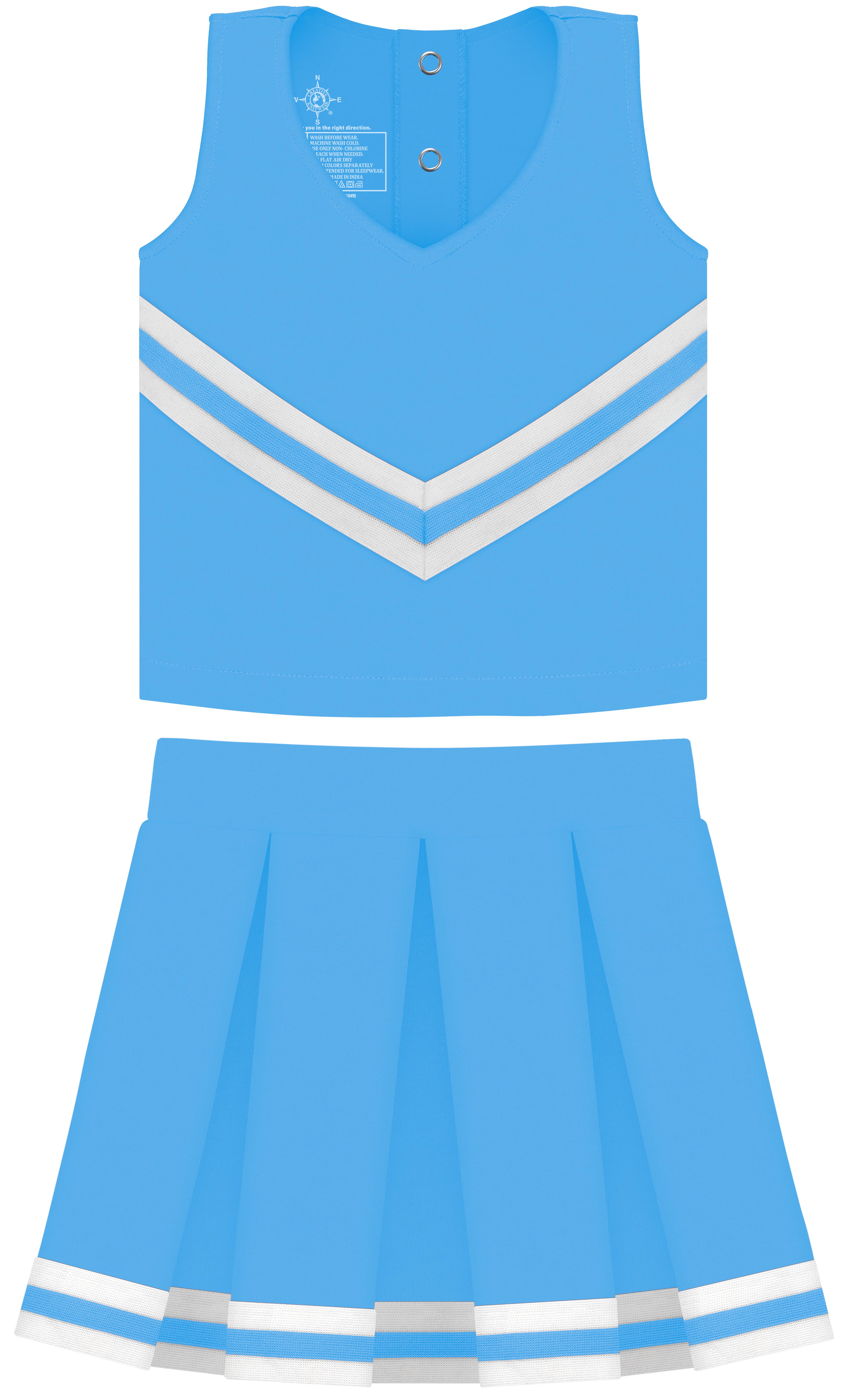 Creative Knitwear - Wholesale Dress - Kids - Custom Girls 3-Piece Cheer Dress: Screen Print5