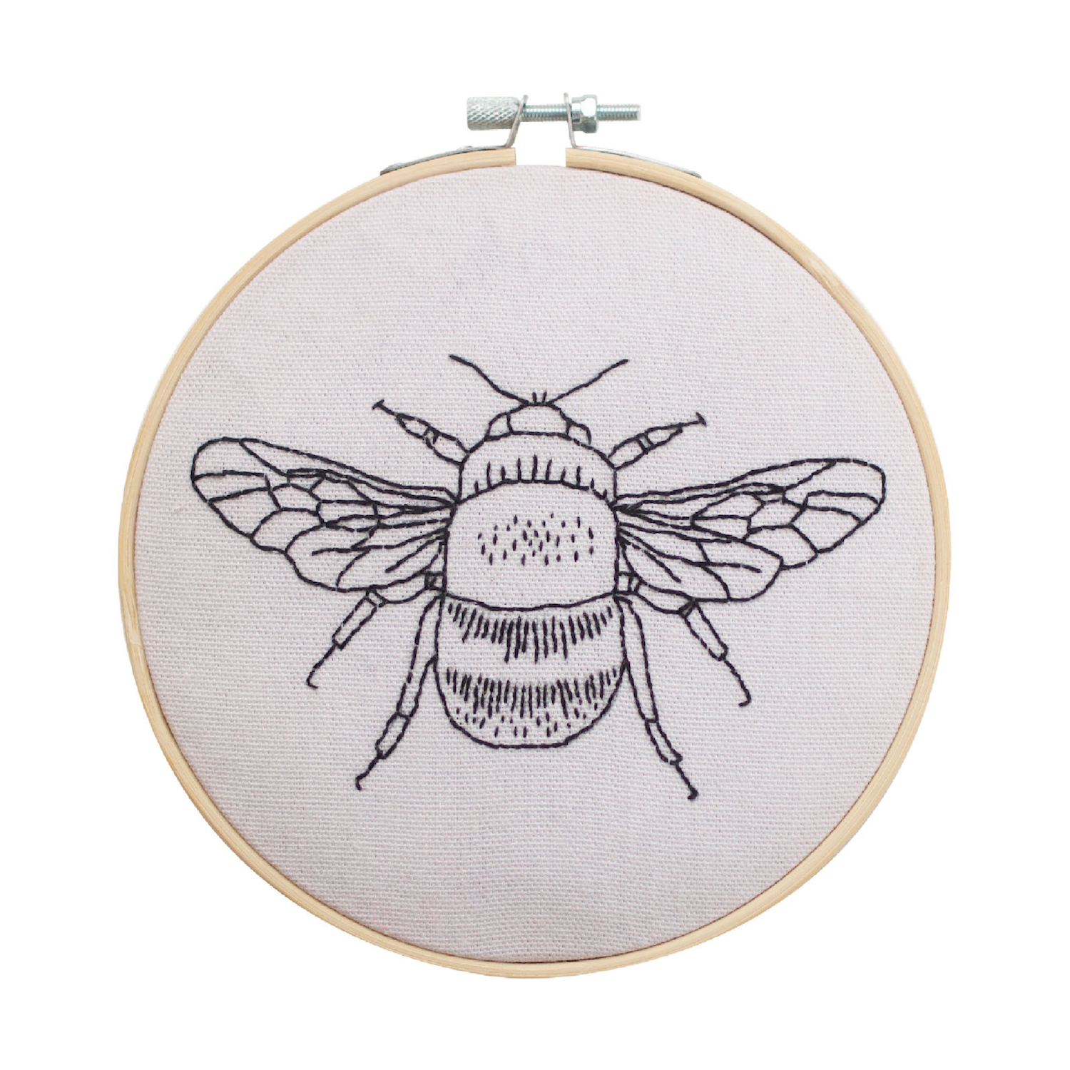 Cotton Clara Craft Kits & Supplies – wholesale DIY craft kit – Bumble Bee Beginner Embroidery Hoop Kit - DIY Craft Kit3