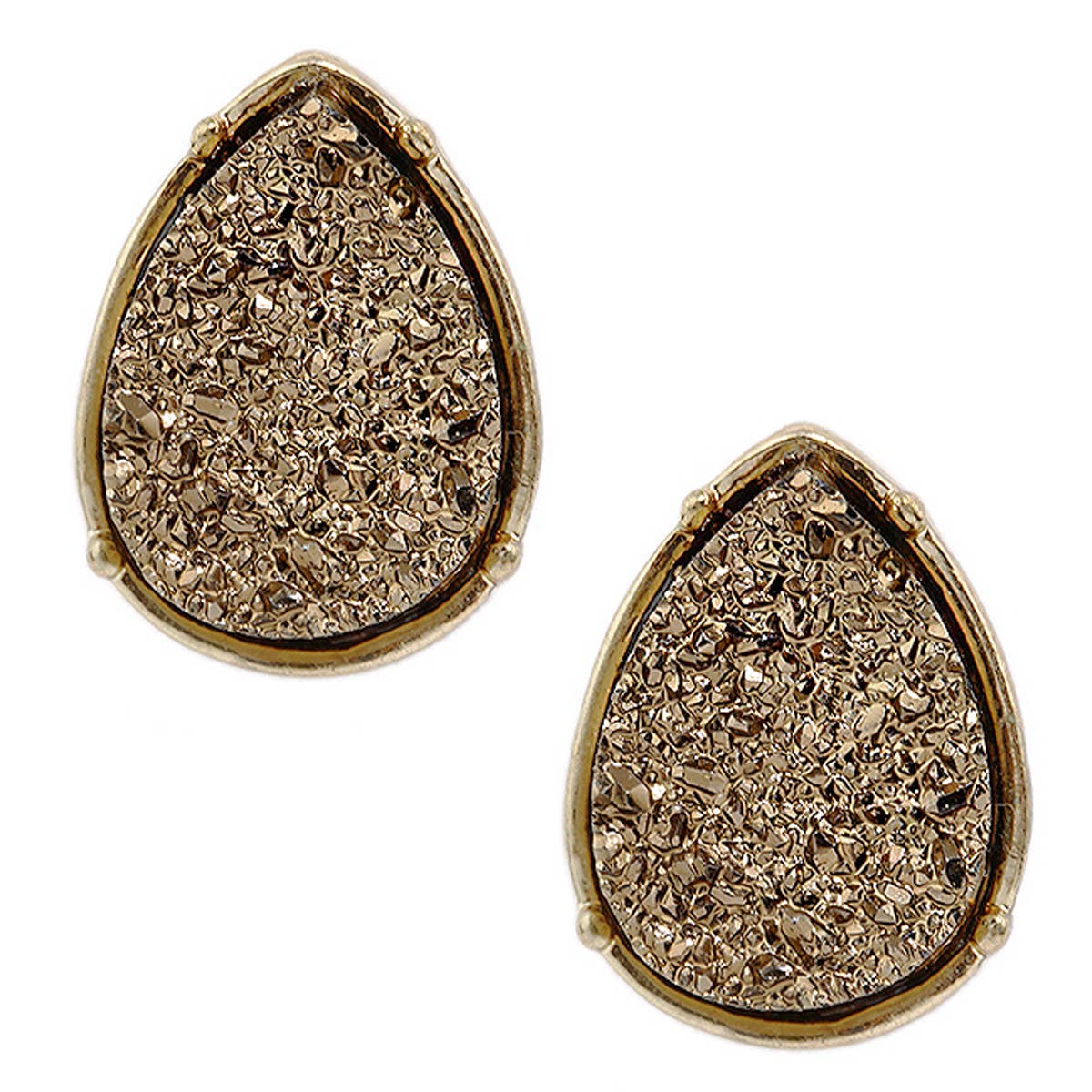 MYS Wholesale Inc - Wholesale Stud/Post Earrings - Druzy Teardrop Post Earrings6