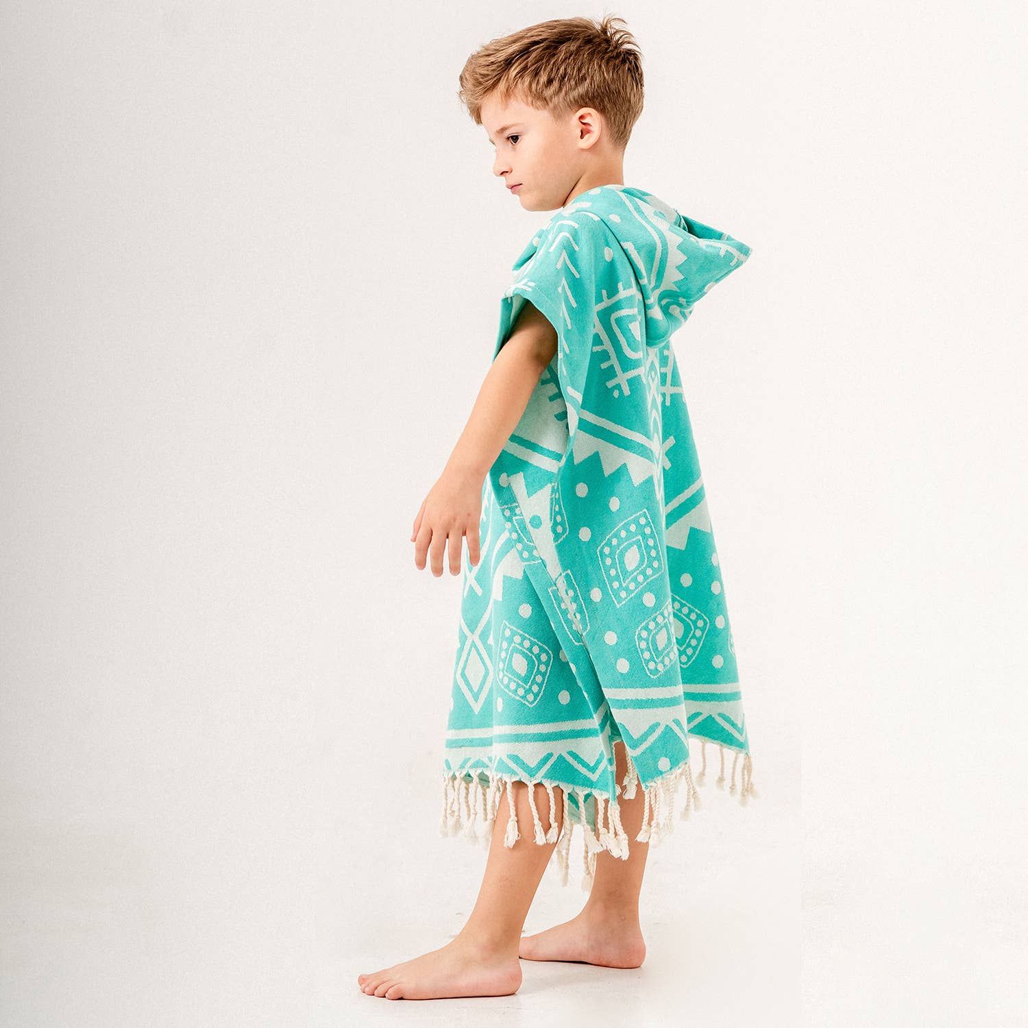 Kikoya – Toalha poncho - Crianças e bebés por atacado – Chuveiro de toalha de praia com capuz para crianças com capuz Surf Mudando de Natação6