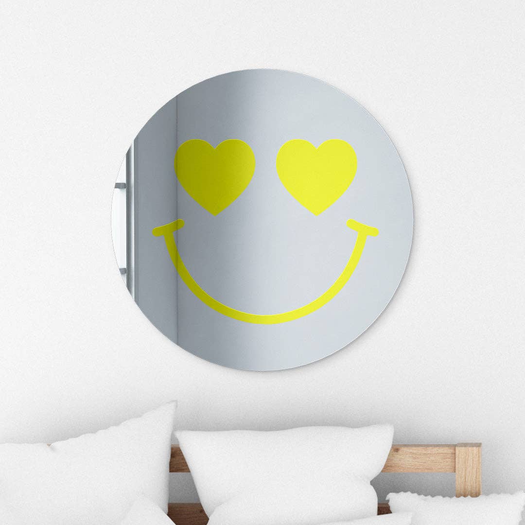 4ArtWorks – wholesale Wall mirror – Happy Face with Hearts Eyes | Acrylic Art | Mirror Decor5