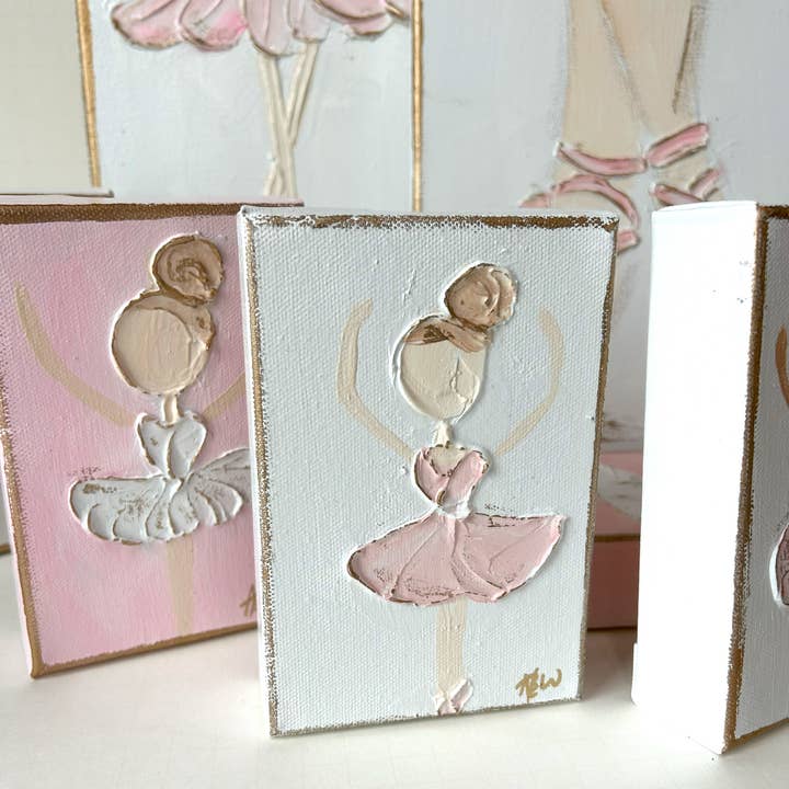 Coddiwomple - Wholesale Painting/Drawing - Ballerina canvas hand painted textured recital dance ballet