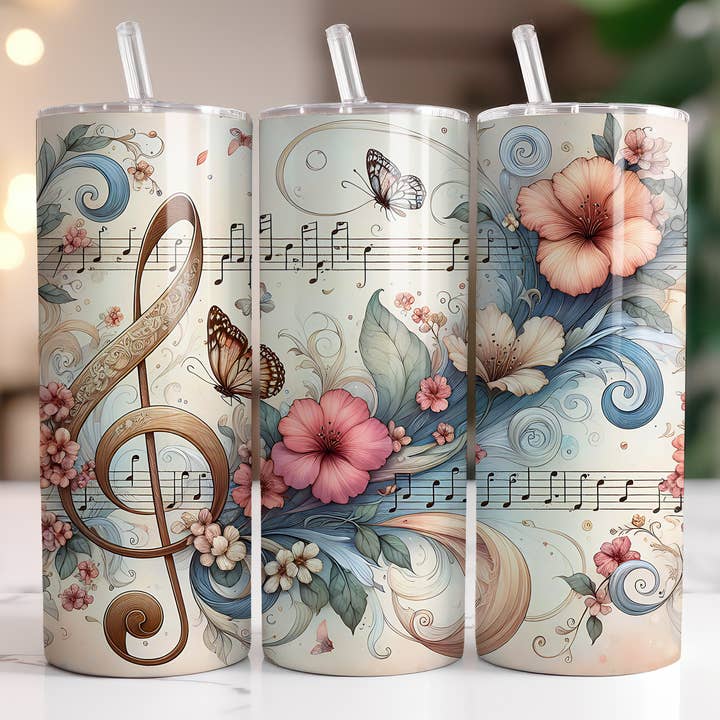 Musik Noter Tumbler för wholesale av Beautiful Creations by Laney