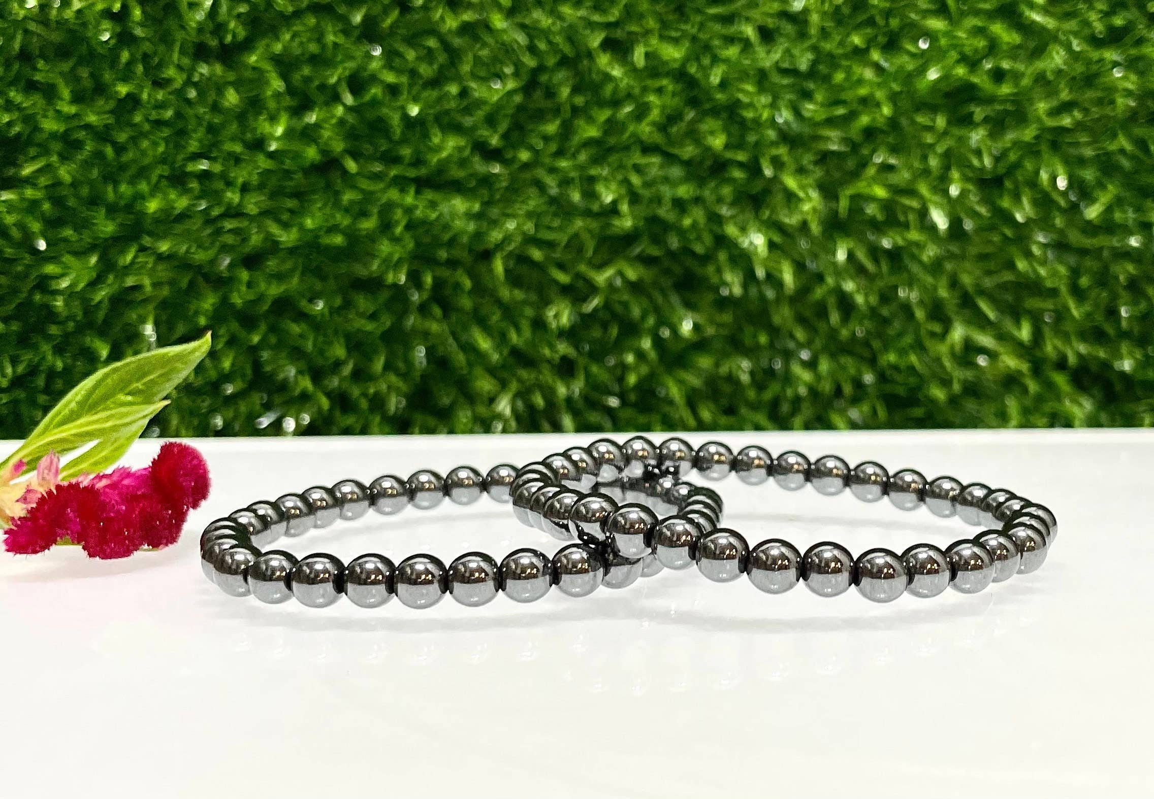 KayleeNYC – Großhandel Perlenarmband – Armband aus natürlichem Hämatit 6mm 7,5” Kristallheilung Stretcharmband1