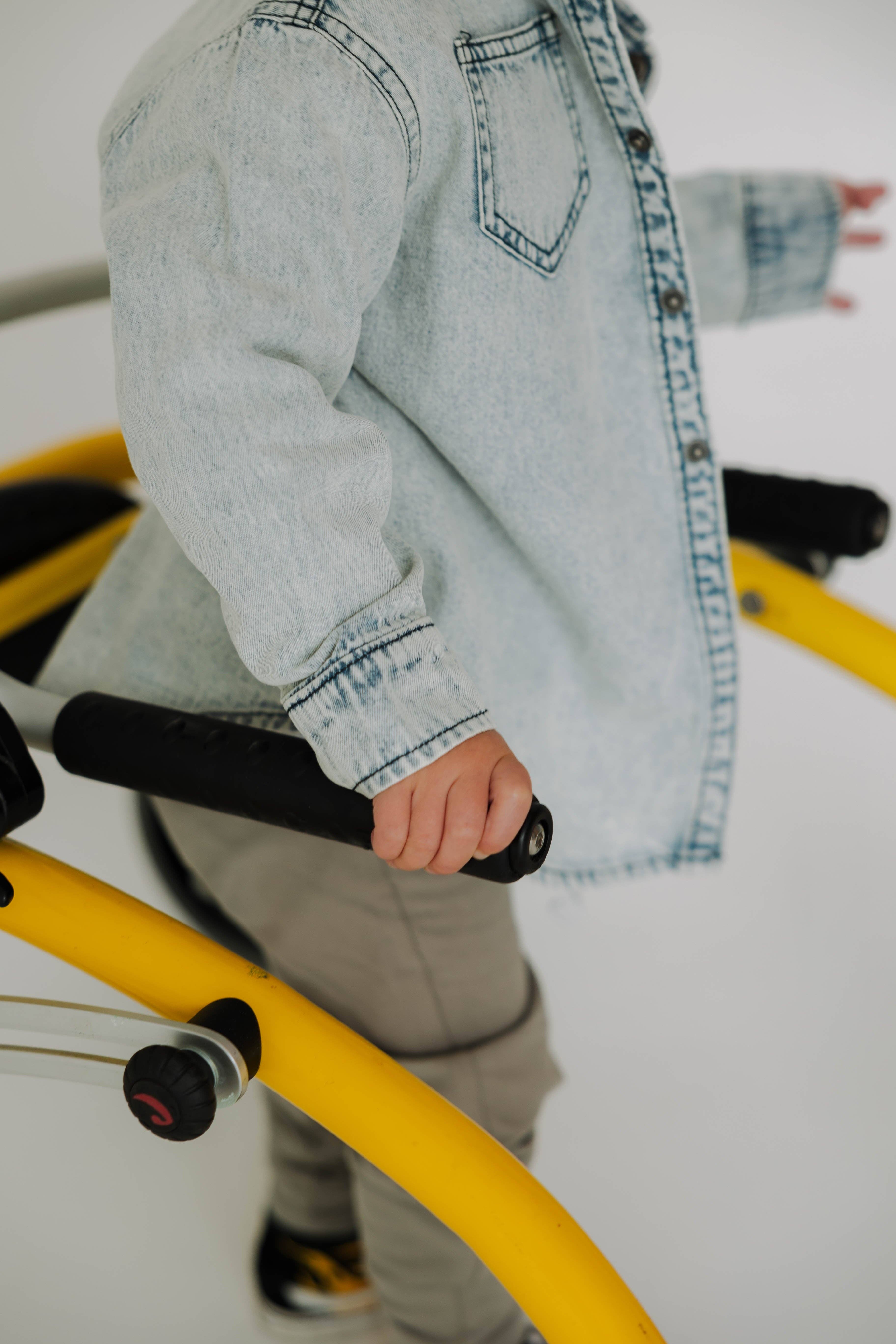 Blaze Kids Wear – Casaco camiseiro – Criança por atacado – Jaqueta camisa Heritage em denim para crianças6