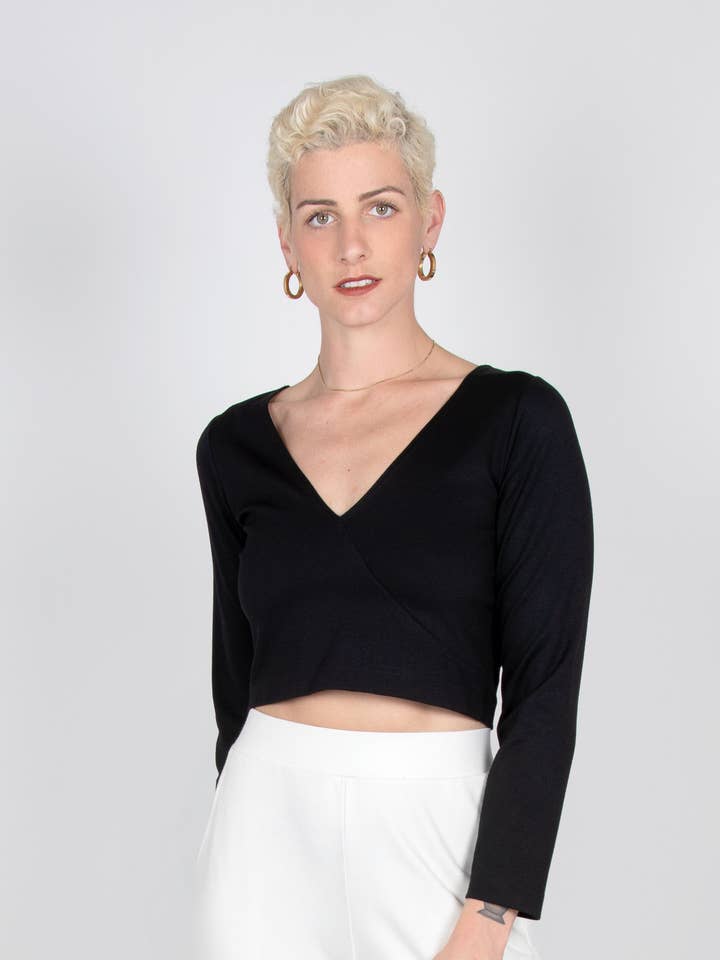 Wren Top 2-i-1 i svart för wholesale av Paridaez