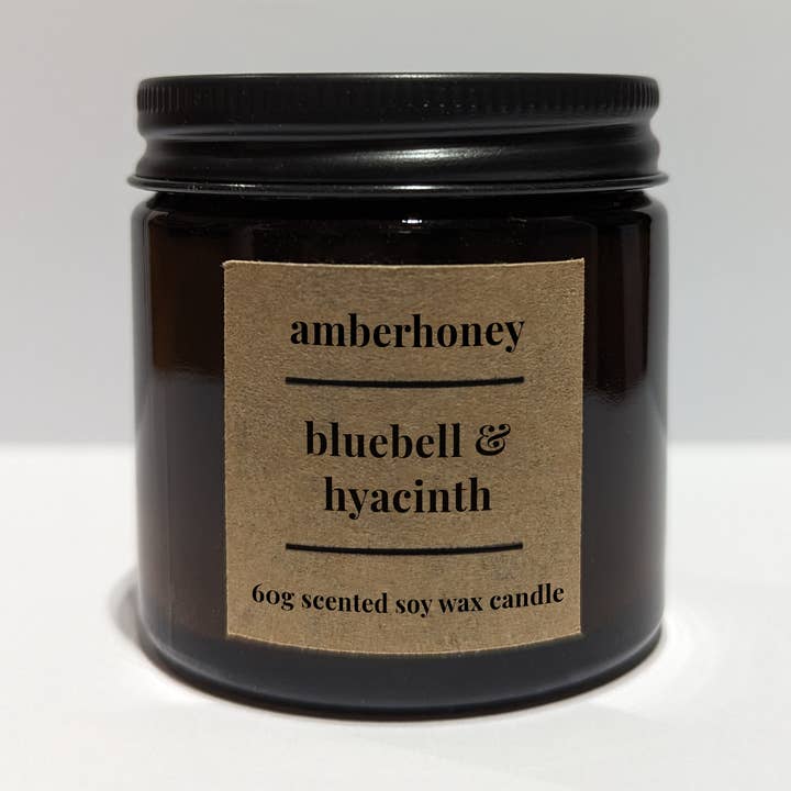 60g bluebell & hyacinth soy wax candle for wholesale by Amberhoney