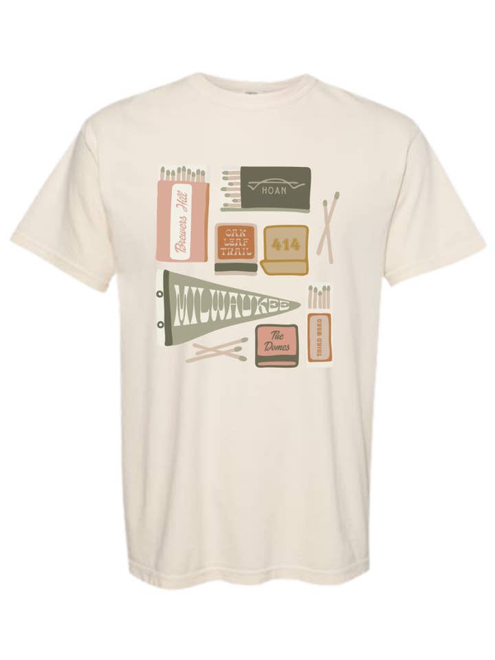 MKE Matchbook Tee for wholesale by Black Birch