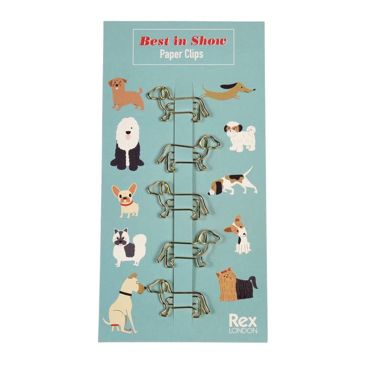Dog paper clips (set of 5) - Best in Show for wholesale by Rex B2B - UK