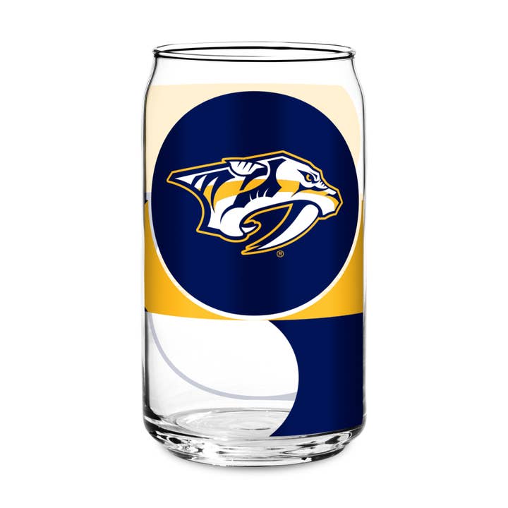 NHL Hockey Nashville Predators 16-oz Can Shaped Glass for wholesale by Rico Industries
