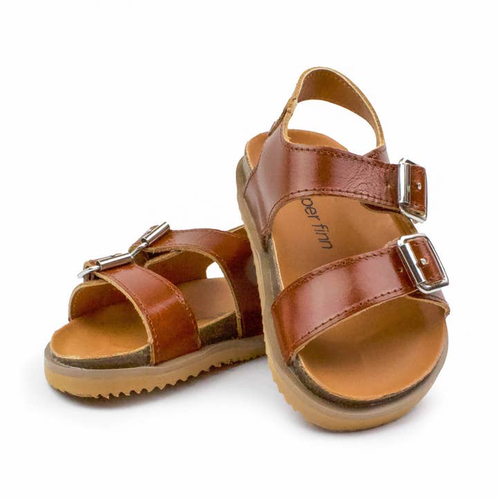 Cognac - Buckle Sandal for wholesale by Piper Finn