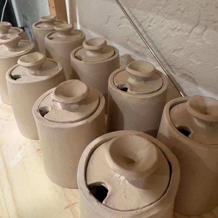 Design by Pouneh - Wholesale Jar - Handbuilt Ceramic Salt And Pepper Dishes spices jar .3