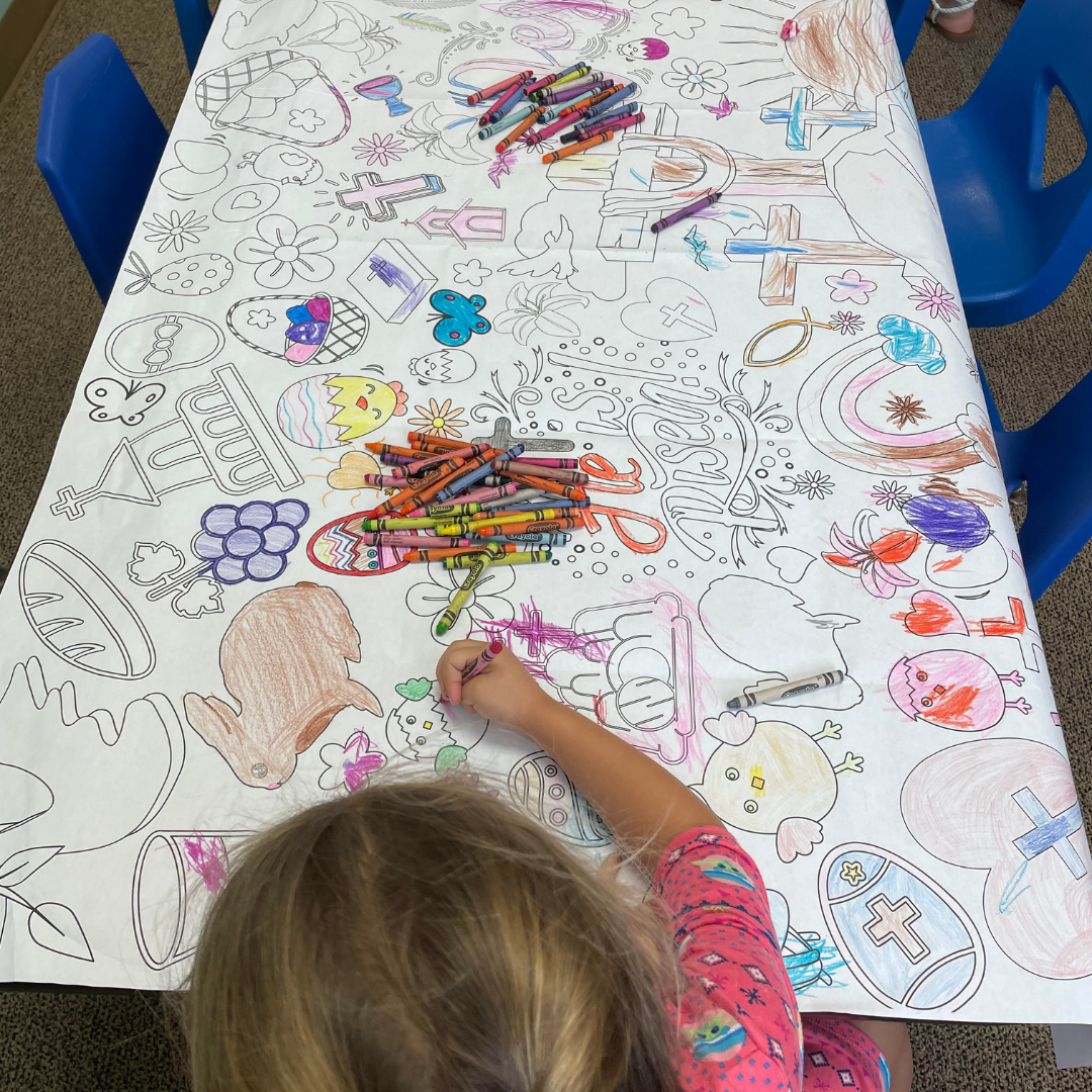 Creative Crayons Workshop – wholesale Colouring tablecloth – Child & baby – Religious Easter Coloring Tablecloth4