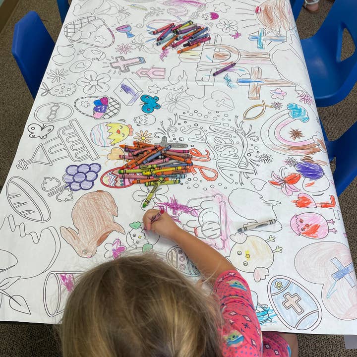 Creative Crayons Workshop - Vendita all'ingrosso Tovaglia da colorare - Bambini e neonati - Tovaglia religiosa da colorare pasquale2