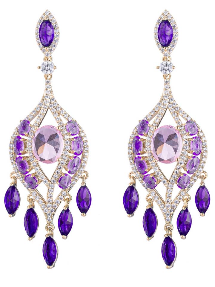 Brinco Gota Boho CZ Cristal por atacado de Eye Candy Los Angeles