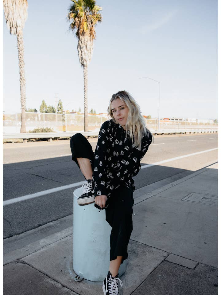 Pyknic – Großhandel Hemd mit Button-down-Kragen – Damen – No Problemo Langärmliges Taco-Kaktus-Avocadohemd mit Knöpfen11