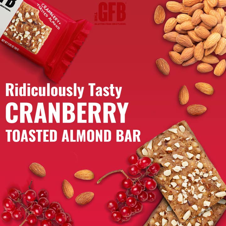 The GFB - Wholesale Snack Bar - The GFB: Cranberry Toasted Almond Protein Snack Bar3