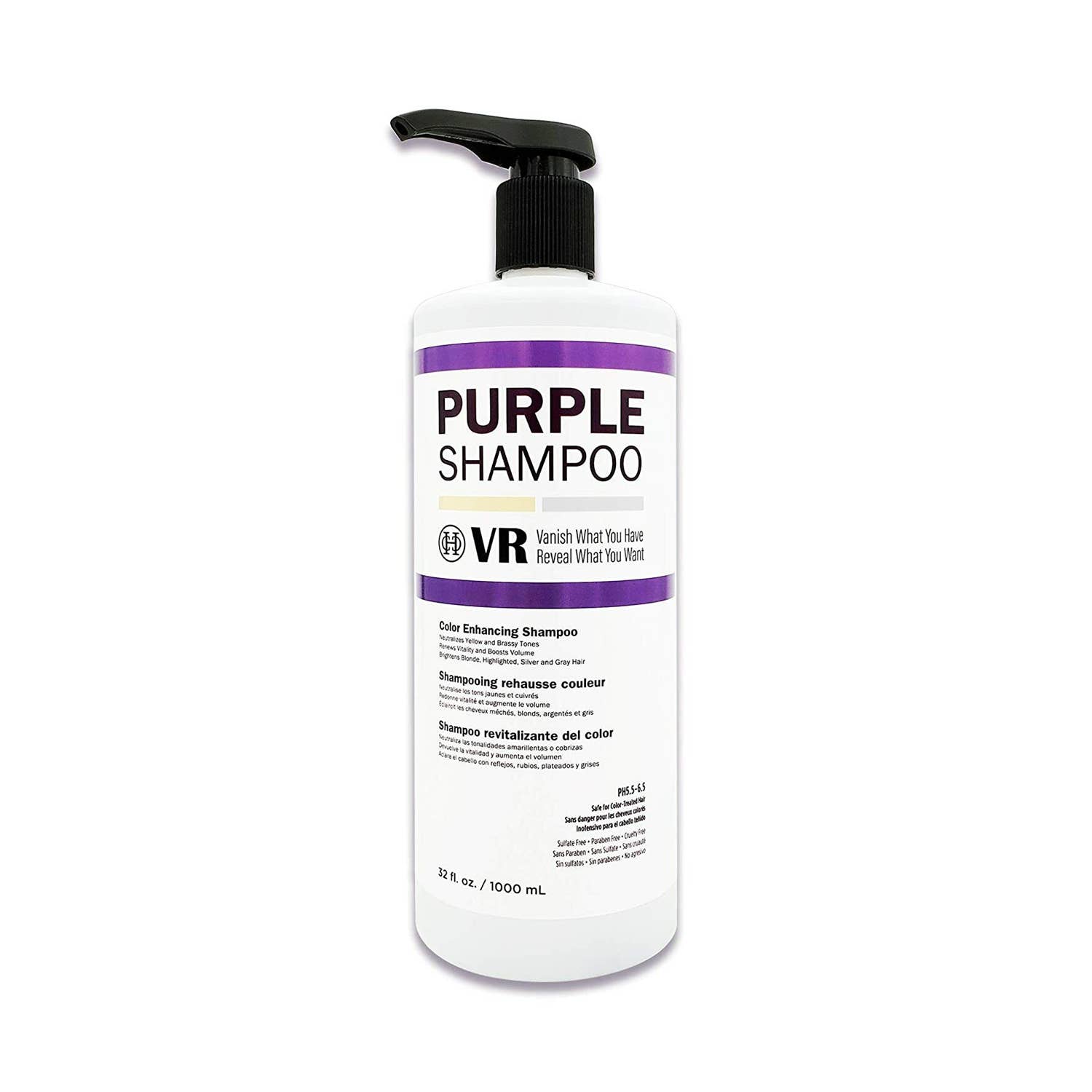 KT Supply - Wholesale Hair Shampoo - VR Color Enhancing Purple Shampoo 32 oz0