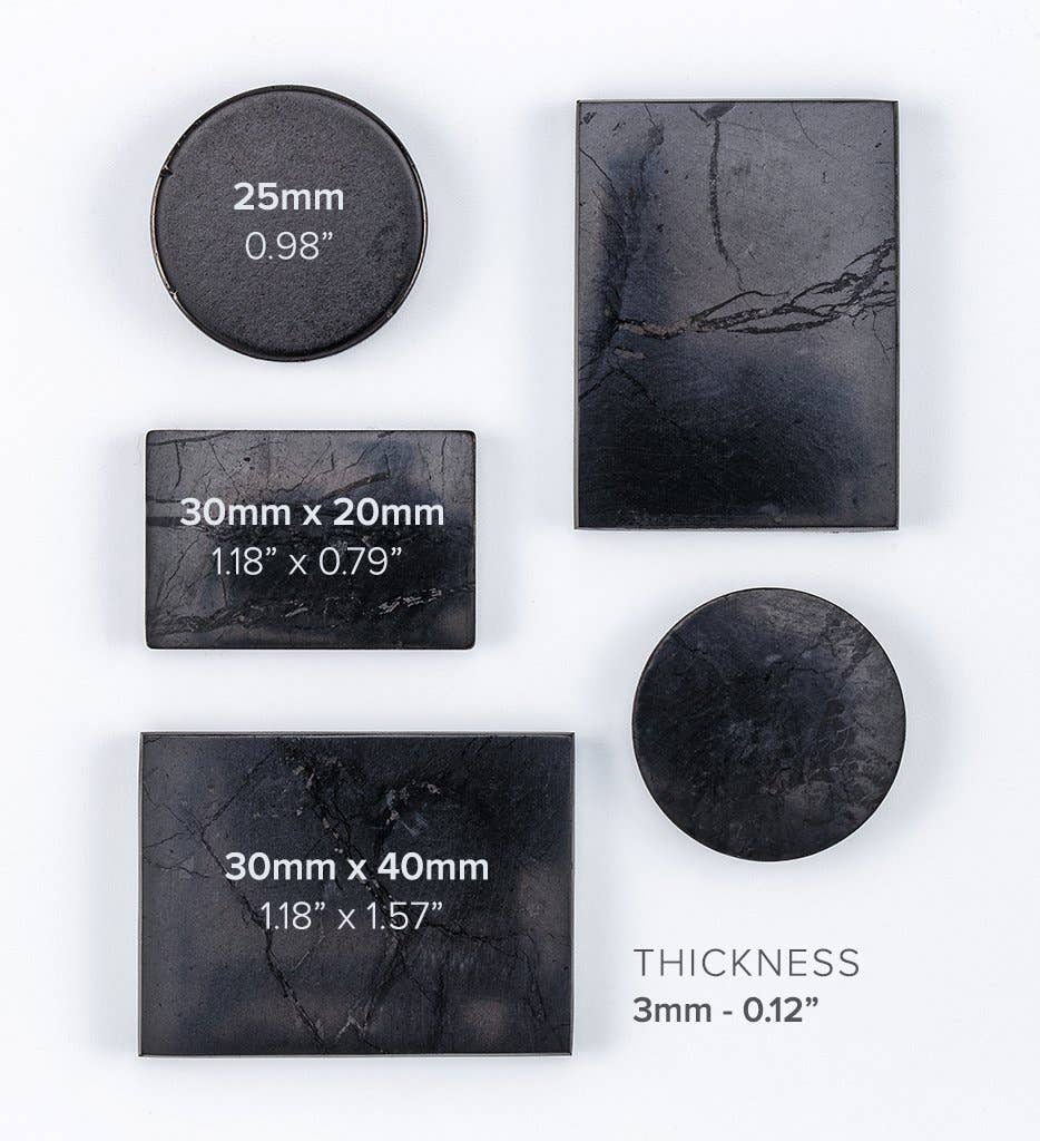 Modern ŌM - Wholesale Crystal Charging Plate - Shungite EMF Shield Set1