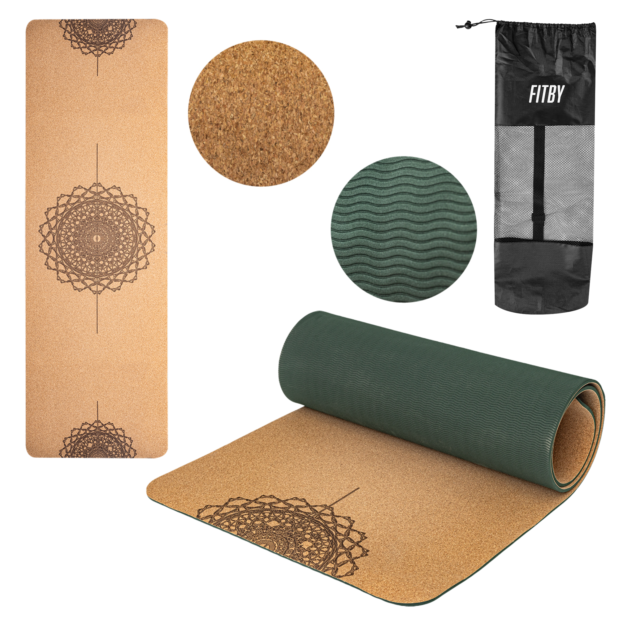 Go Green With Our Natural Ananday Cork Yoga Mat: Eco-friendly, Non