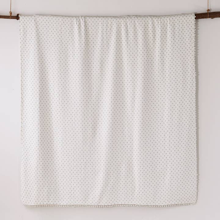 White Ditsy Spa Quilt Set for wholesale on Faire