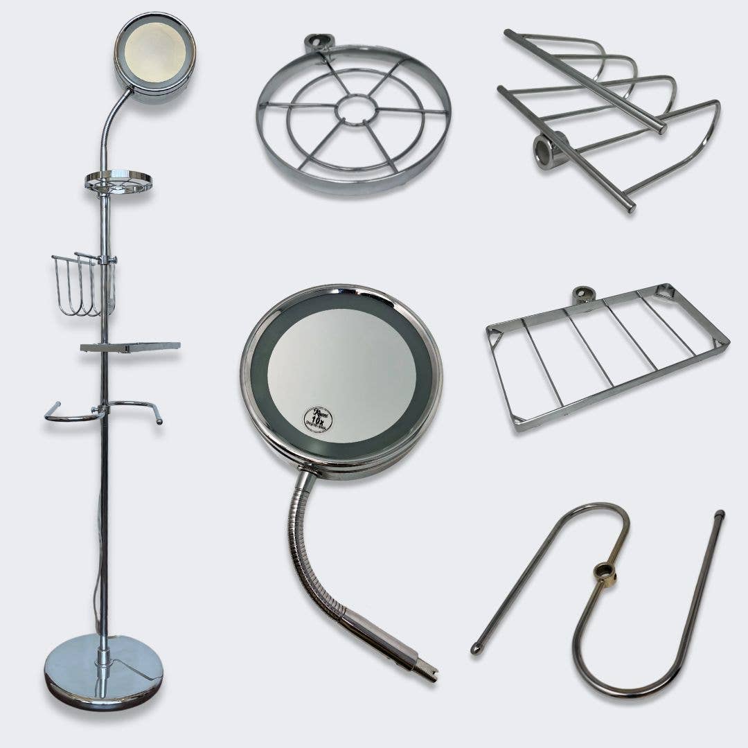 Rucci Professional – wholesale Sminkspegel – Rucci Professional golvstående spegel med belysning och 10x förstoring1