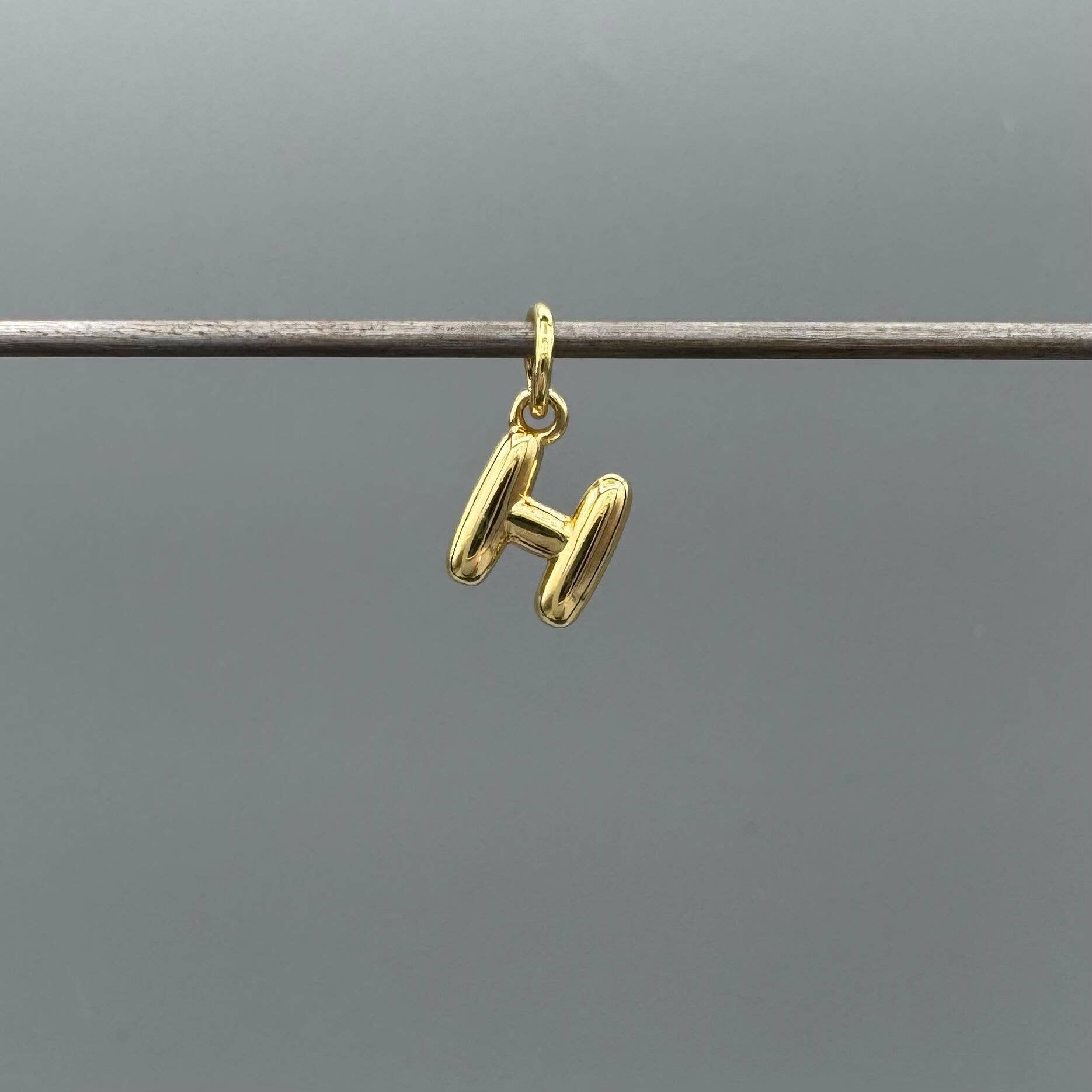 Something Silver - Wholesale Individual Charm/Pendant - Perfect Balloon Bubble Letter Initial Charm4