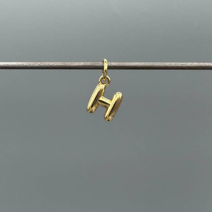 Something Silver - Wholesale Individual Charm/Pendant - Perfect Balloon Bubble Letter Initial Charm4