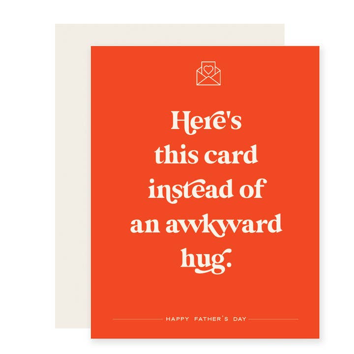 Abbraccio imbarazzante | Biglietto per la Festa del Papà per la vendita all'ingrosso da parte di Paloma Paper Co.