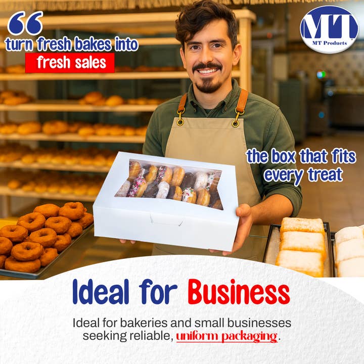 MT Products - Wholesale Cake Stand - MT Products White Cake Boxes 14" x 10" x 4" - Bakery Boxes5