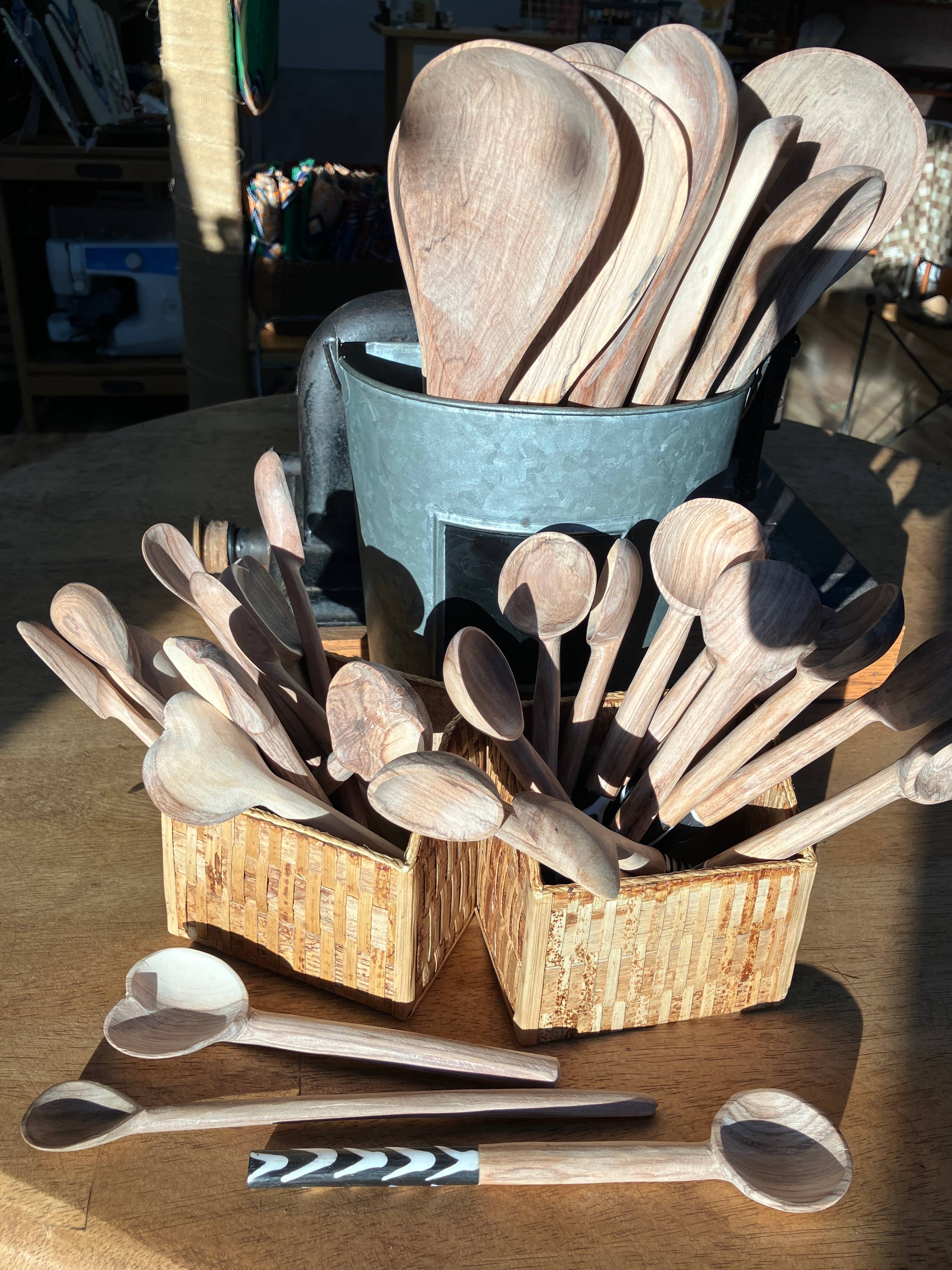 Seeds to Sew International - Wholesale Kitchen Spoon - Olive Wood Cooking Spoon4