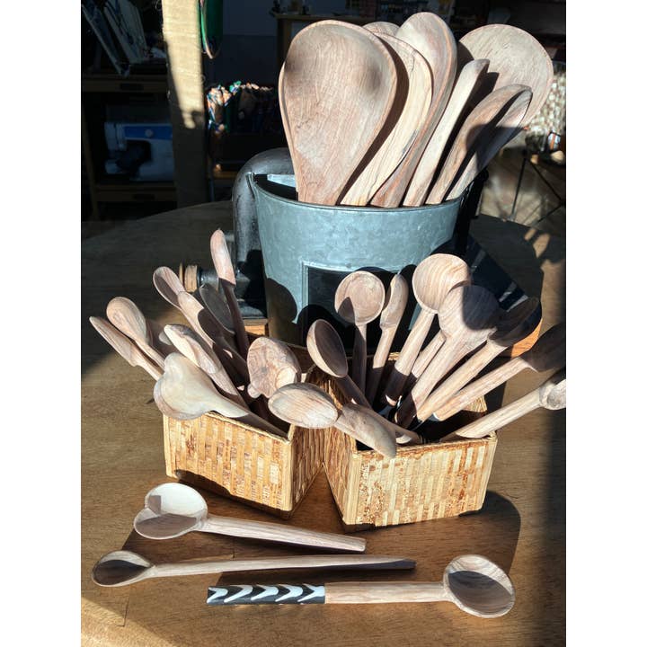 Seeds to Sew International - Wholesale Kitchen Spoon - Olive Wood Cooking Spoon4