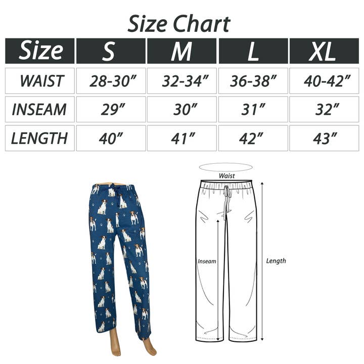 E&S Pets - Wholesale Sleepwear Bottom - Women's - Jack Russell Pajama Bottoms - Pet Lover Pajama Pants