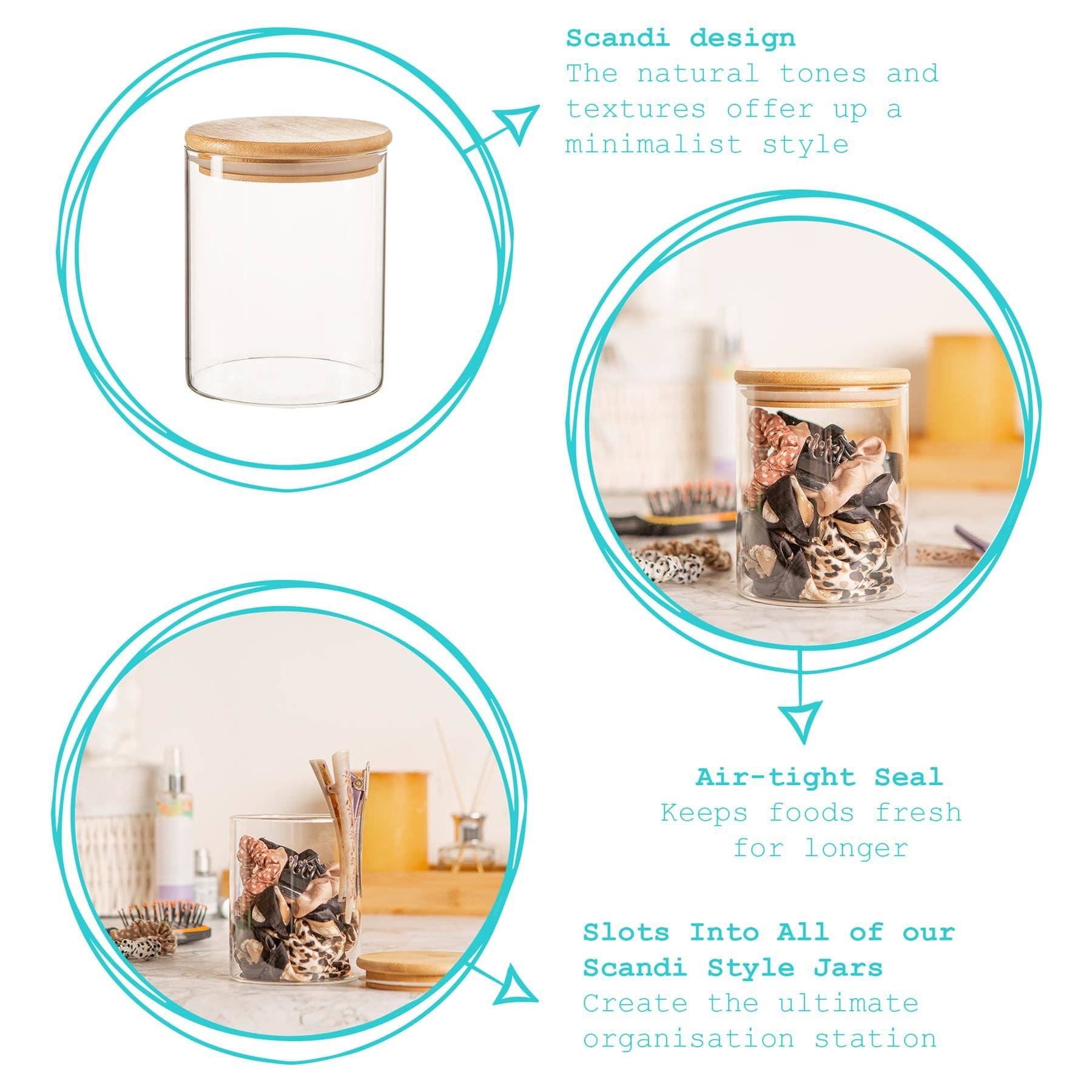 Rinkit Pty Ltd - Wholesale Jar - Scandi Glass Storage Jar with Wooden Lid - 750ml4