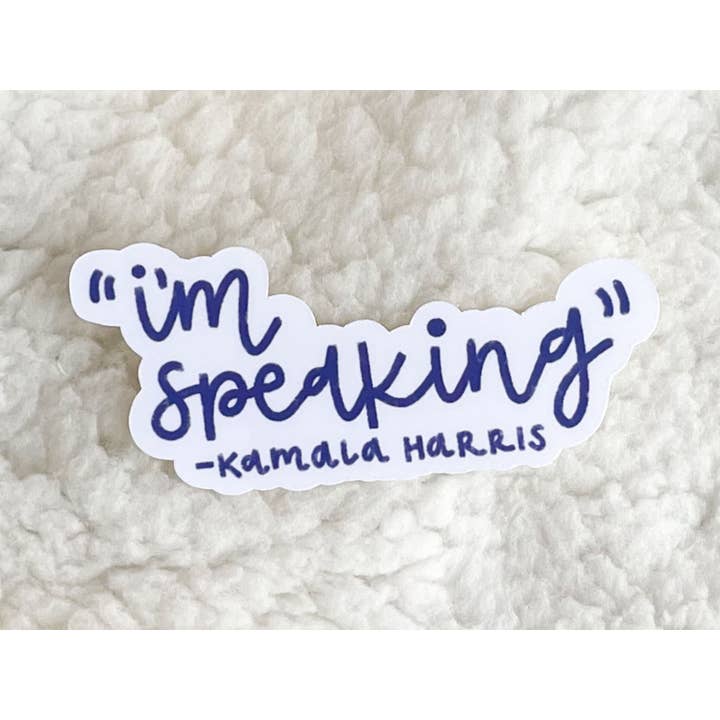 Ich spreche Sticker | Kamala Harris Sticker für den Großhandel von Hudg Creations