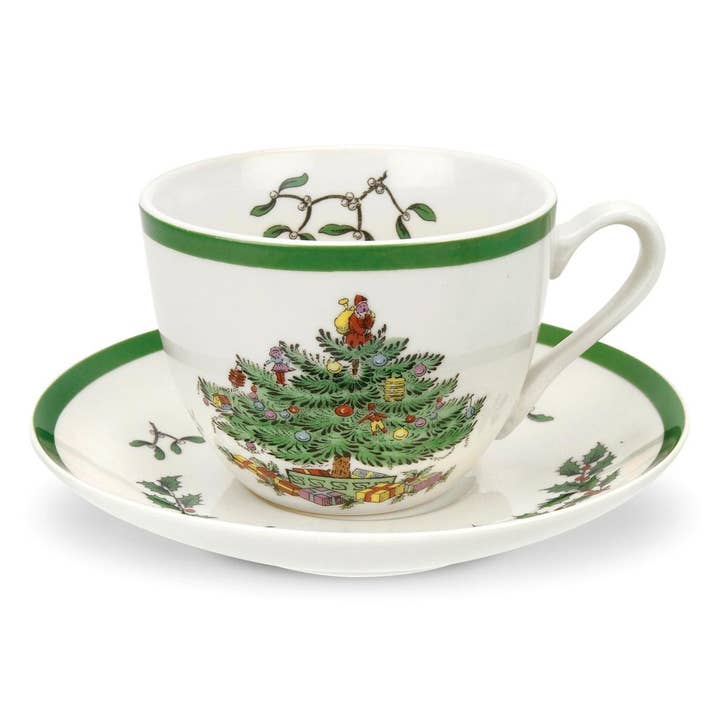 Portmeirion, Spode, Pimpernel, Nacthmann, Wrendale Designs - Wholesale Tea Set - Spode Christmas Tree Teacup & Saucer