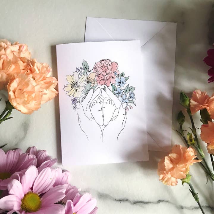 Cartão Mãe e Bebê por atacado de Gem Pang Illustration