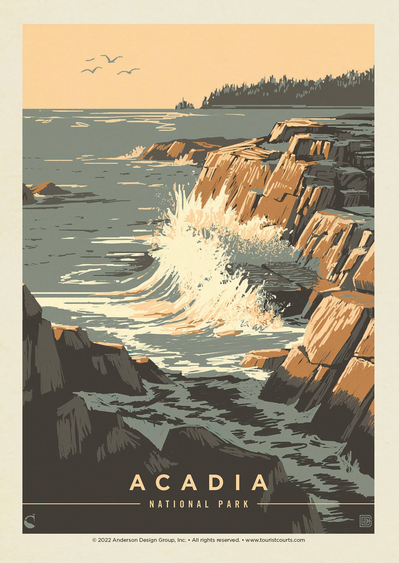 Tourist Courts - Wholesale Postcard - Acadia NP Secrets of the Sea Postcard0
