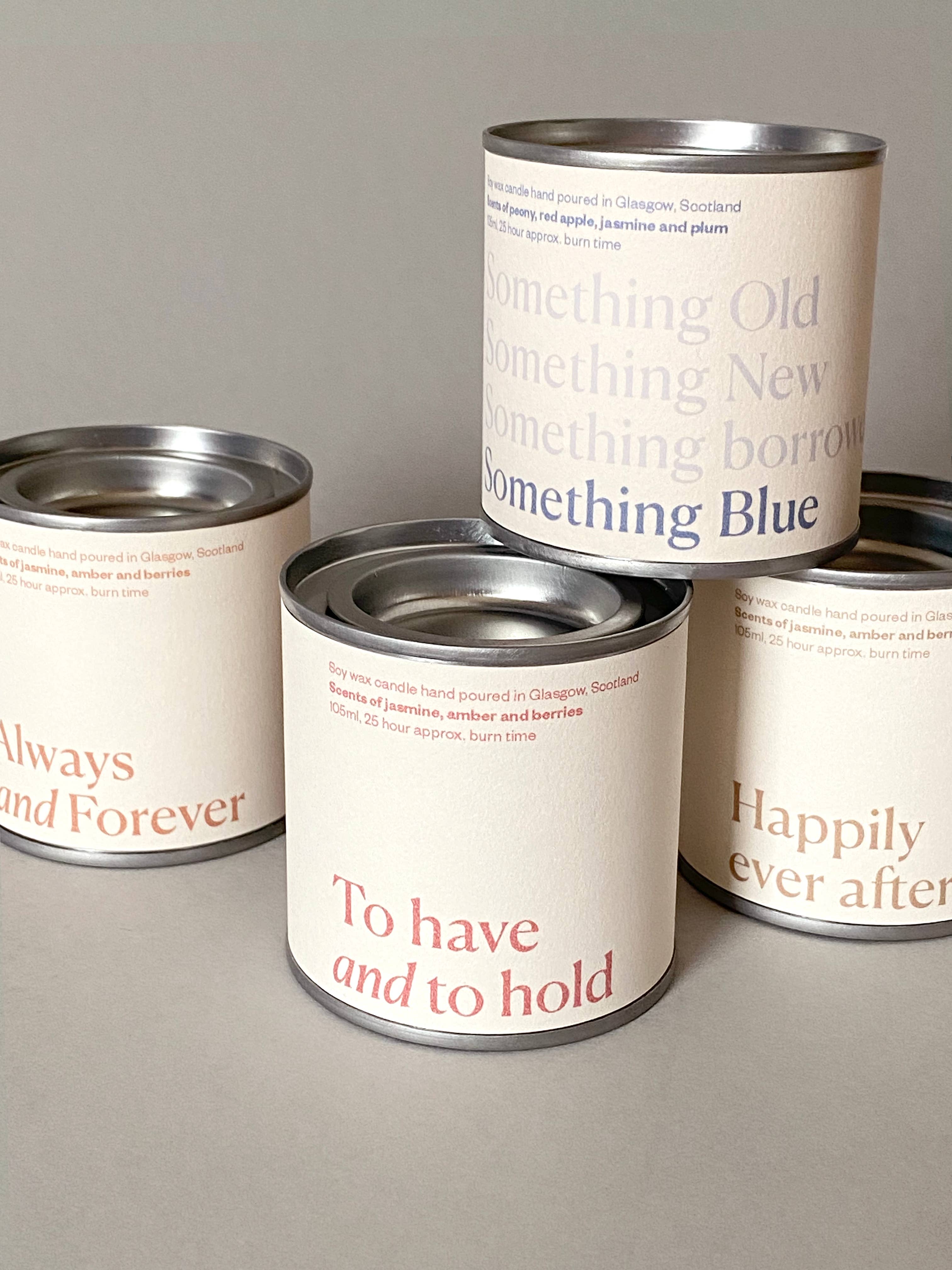 Lovat Press - Wholesale Travel Candles - Always and Forever wedding day soy wax candle tin3