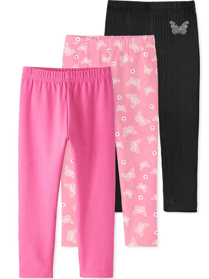 GLP-Y26-89528B Girl's Legging Set (Hanger 3pc/Pack) for wholesale by Cutie Patootie Clothing