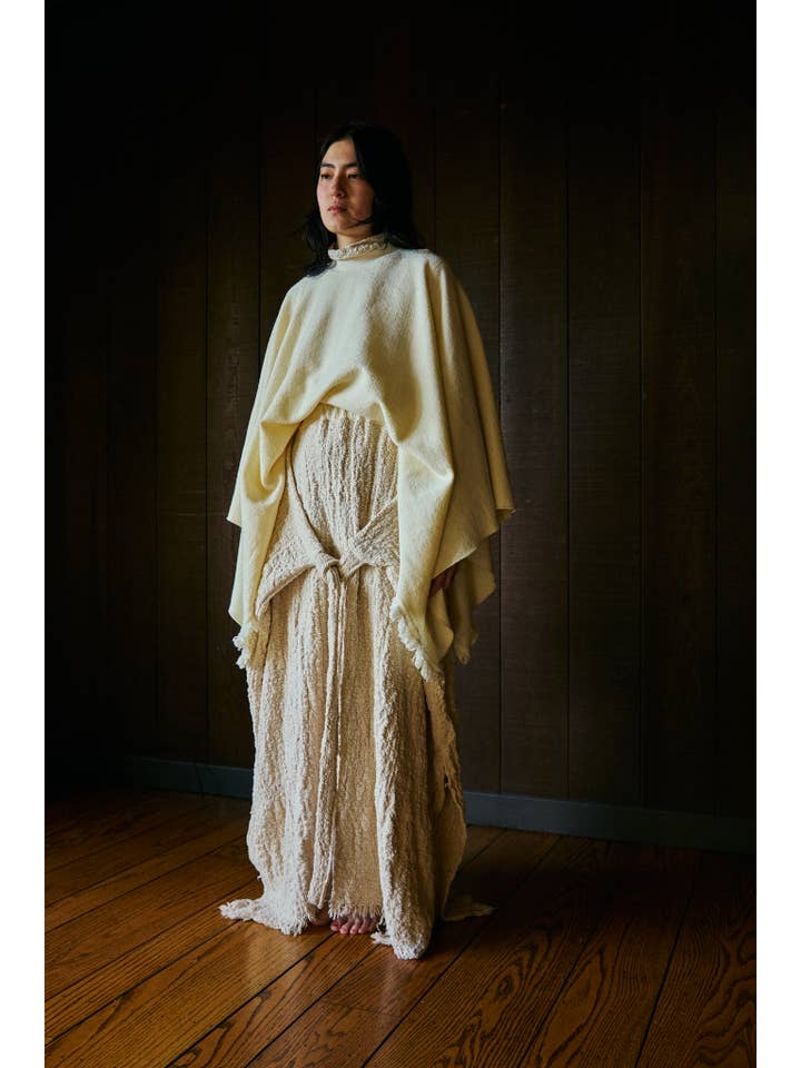 Herderin - Wholesale Skirt - Women's - Meisje Maxi A-line Tie Skirt in Organic Handwoven Cotton