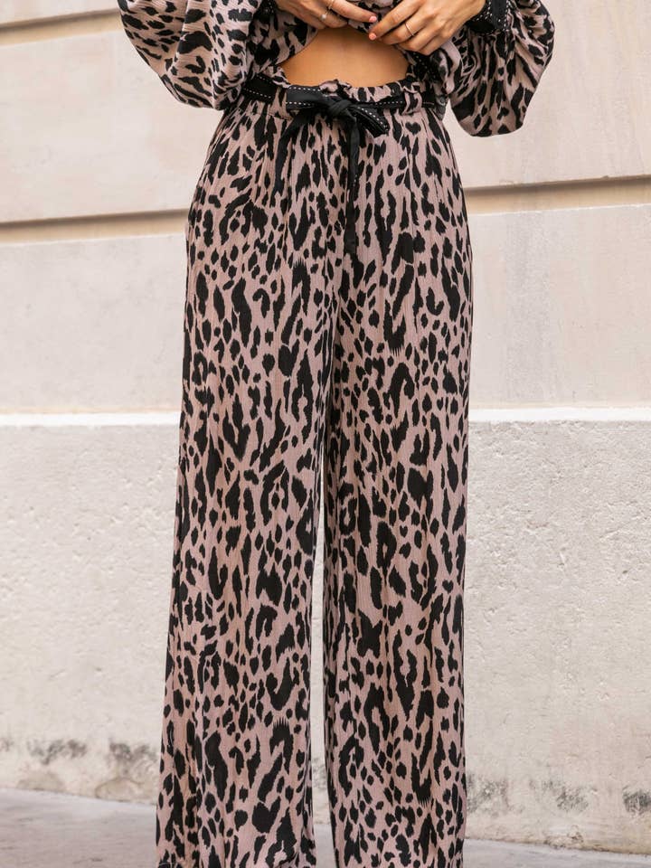 Pantaloni con stampa leopardata per la vendita all'ingrosso da parte di last queen