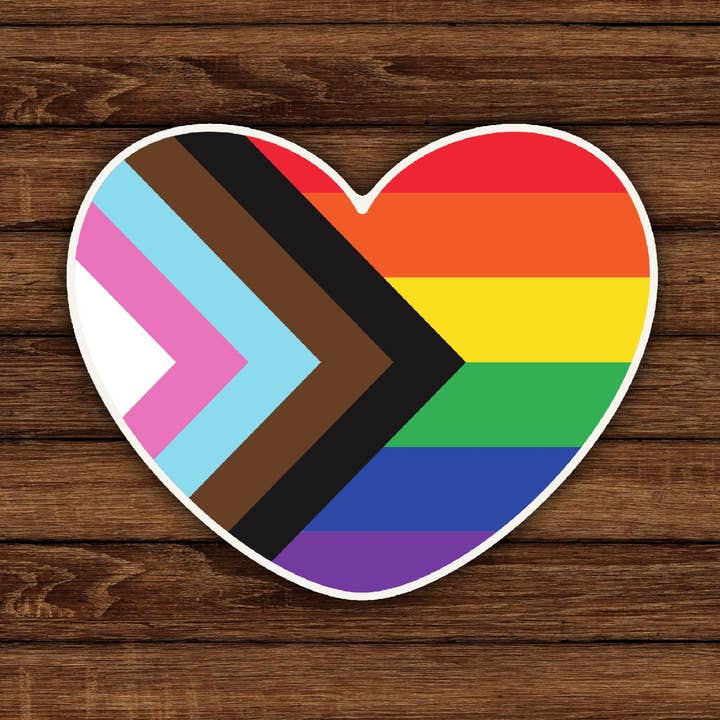 Rainbow Pride klistermærke, Lgbtq klistermærke, progressiv stolthed flag, stolthed klistermærke, gay stolthed klistermærke, fremskridt klistermærke for engroshandel hos True North Bazaar