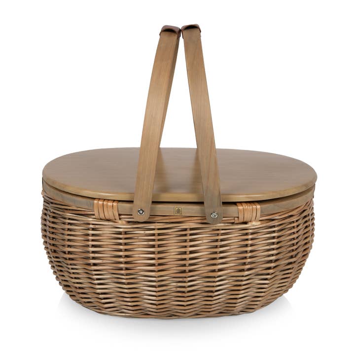 Beige Sequoia Picnic Basket for wholesale on Faire1