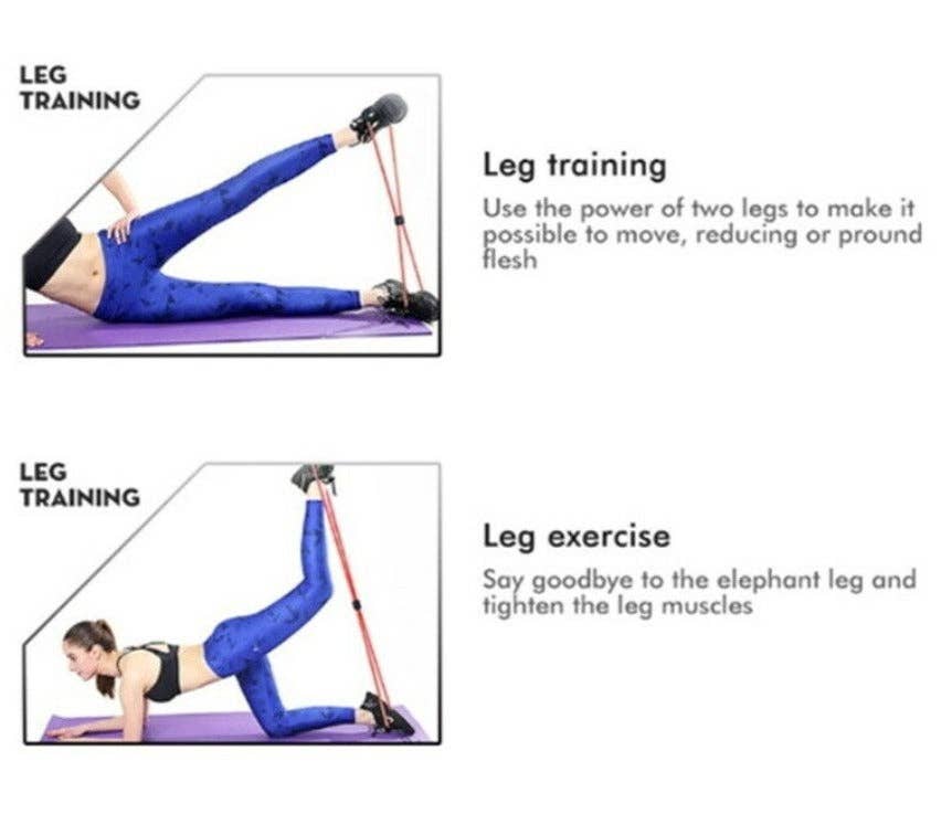 VIGOR - Wholesale Yoga Strap/Band - Yoga Fitness Resistance 8 Word Chest Expander Rope Workout M2