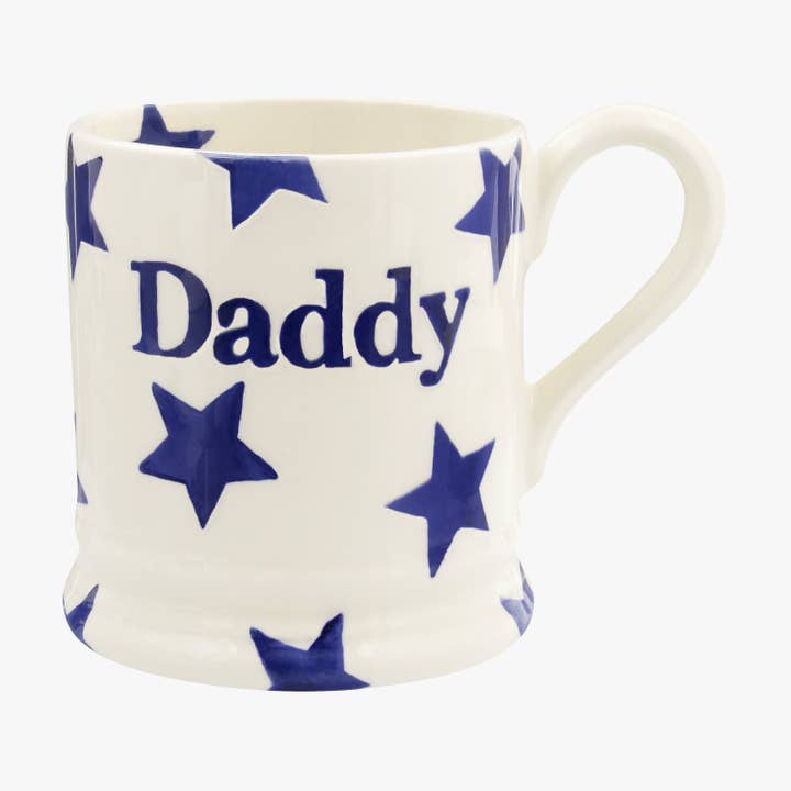 Emma Bridgewater - Wholesale Coffee Mug - Blue Star Daddy 1/2 Pint Mug