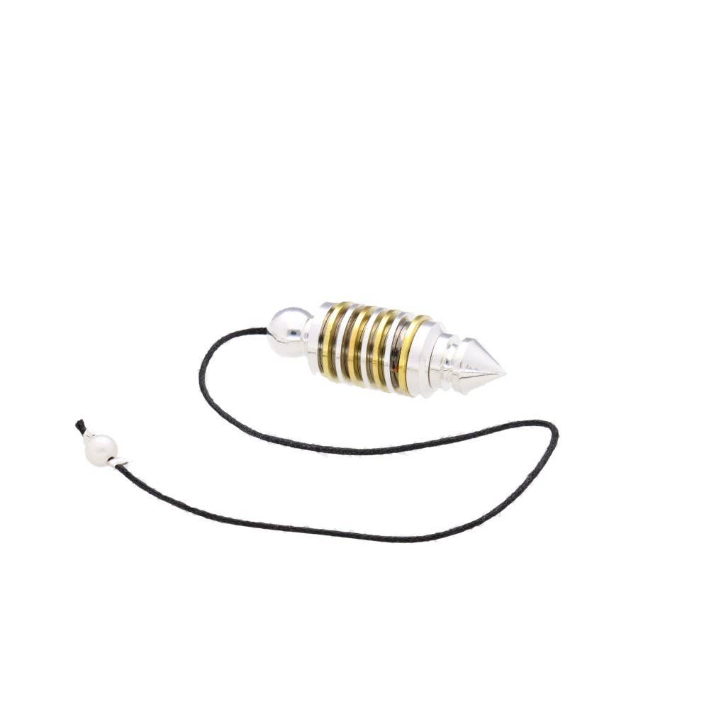 Vives de la Cortada S.L - Venta al por mayor Artículo de meditación - Péndulo Isis 7 Baterías de Bronce y en Baño de Plata (PLA9)1