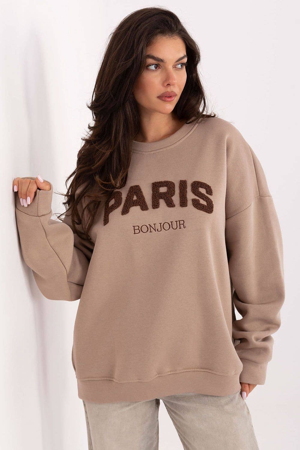beige Pullover Modell 218341 Fabrikpreis for wholesale on Faire