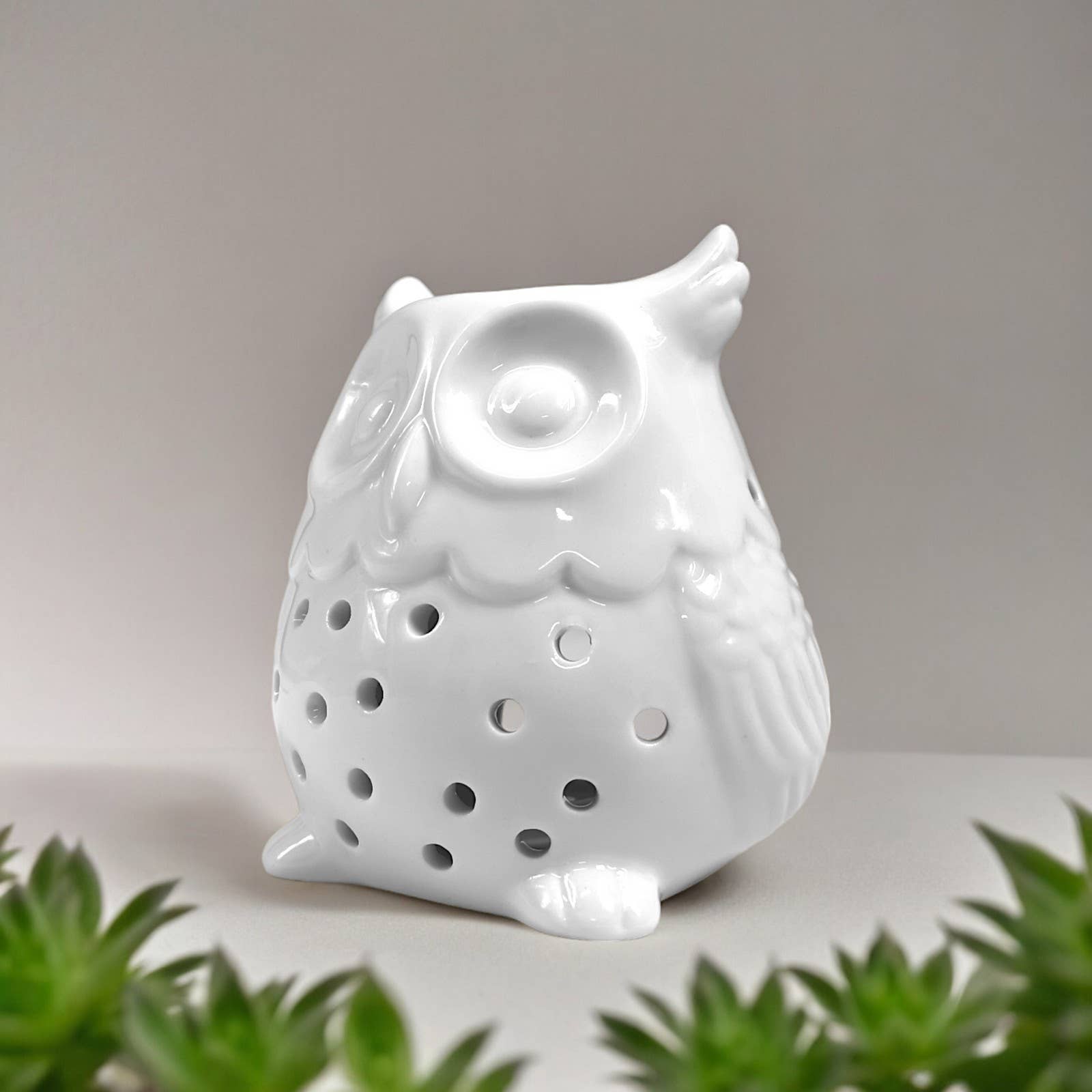 Zen'Arôme - Wholesale Fragrance Warmer - Ceramic Owl Fragrance Burner - Compatible with Melts8