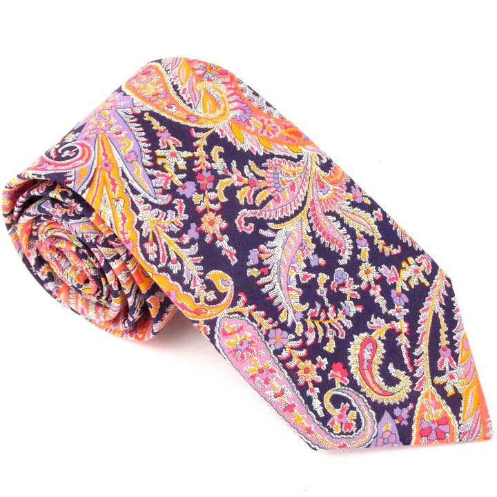 Felix Cotton Tie Made with Liberty Fabric for wholesale by Cecil Jones
